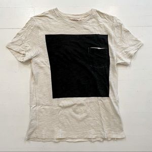 Medium rag & bone tee white with black square